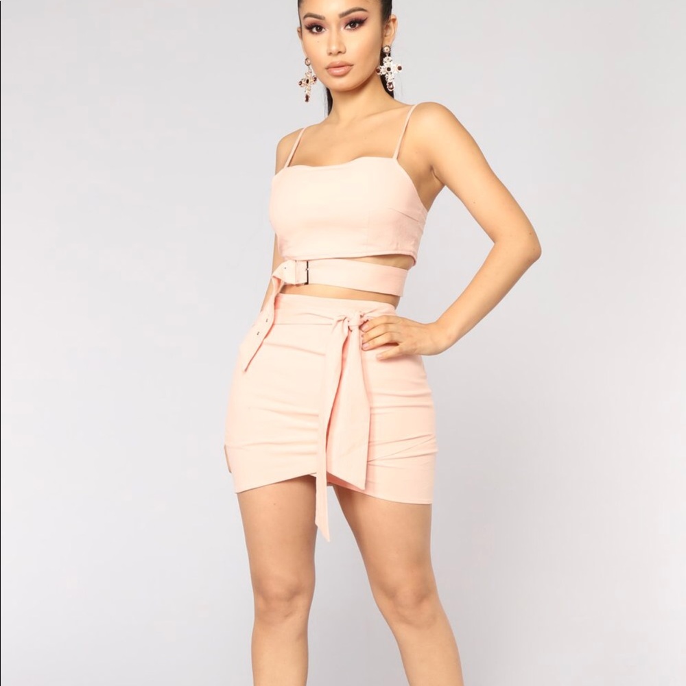 Two piece pink outfit